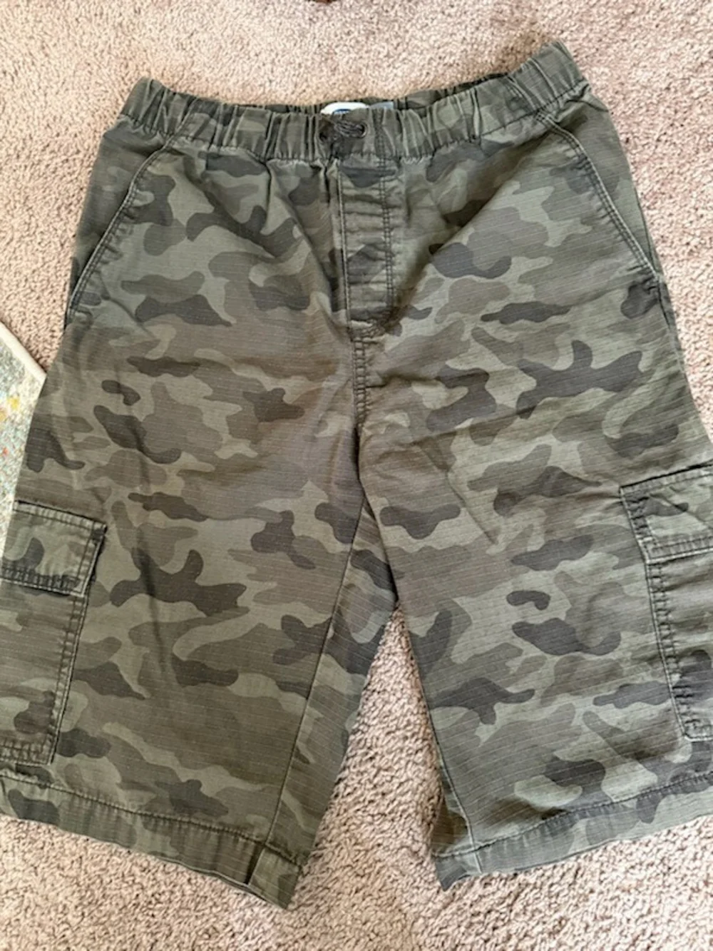 Old Navy Kids Olive Camo Cargo Shorts